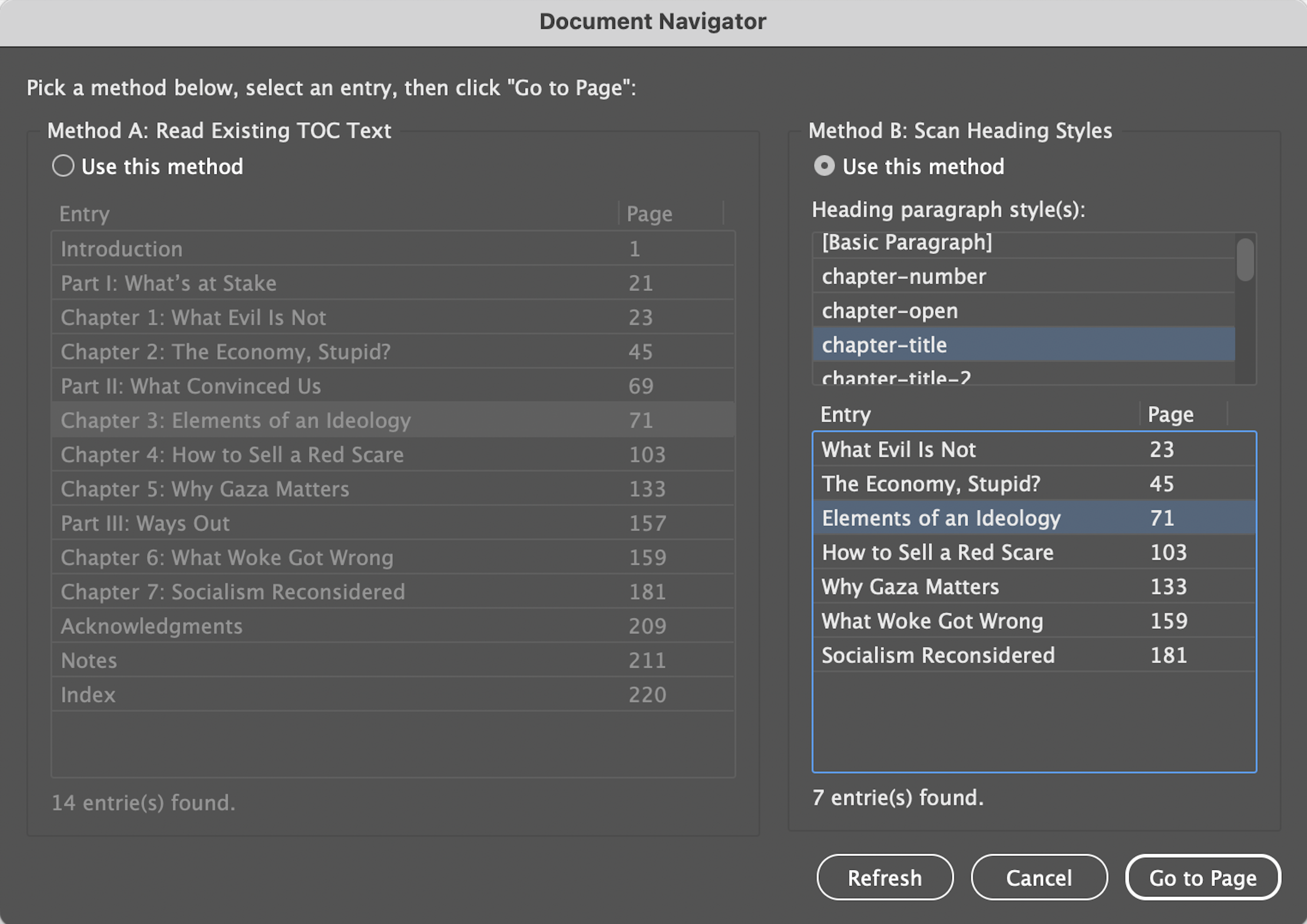 document navigator screenshot B