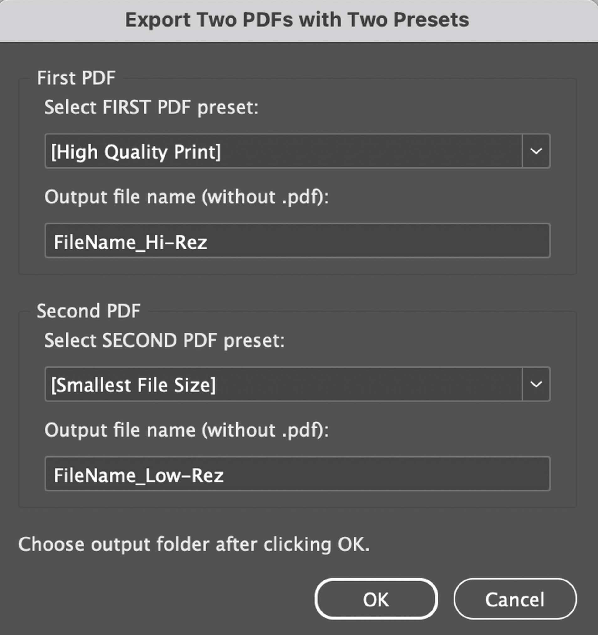export two pdfs at once screenshot