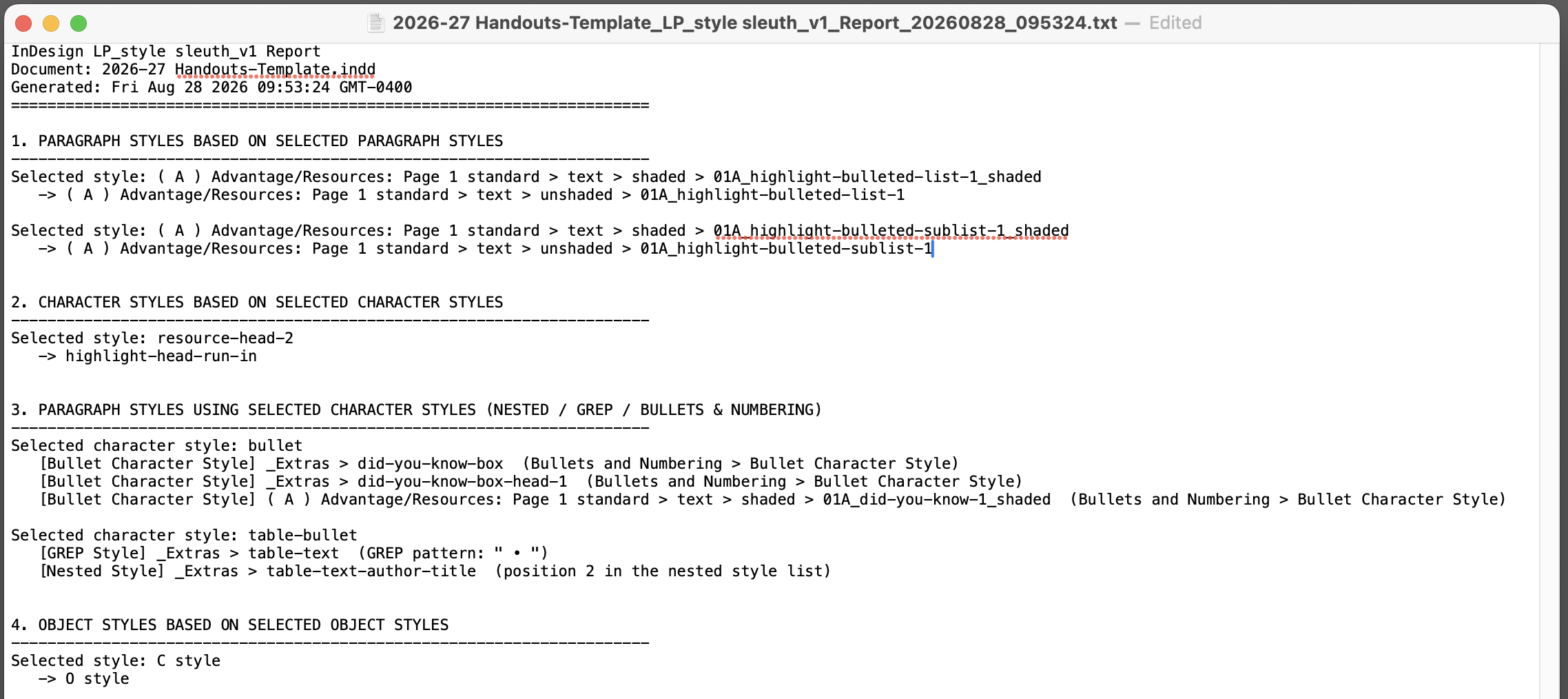 txt report